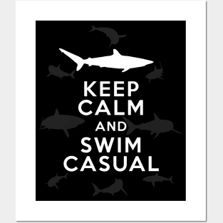 Sharks - Keep Calm And Swim Casual Posters and Art